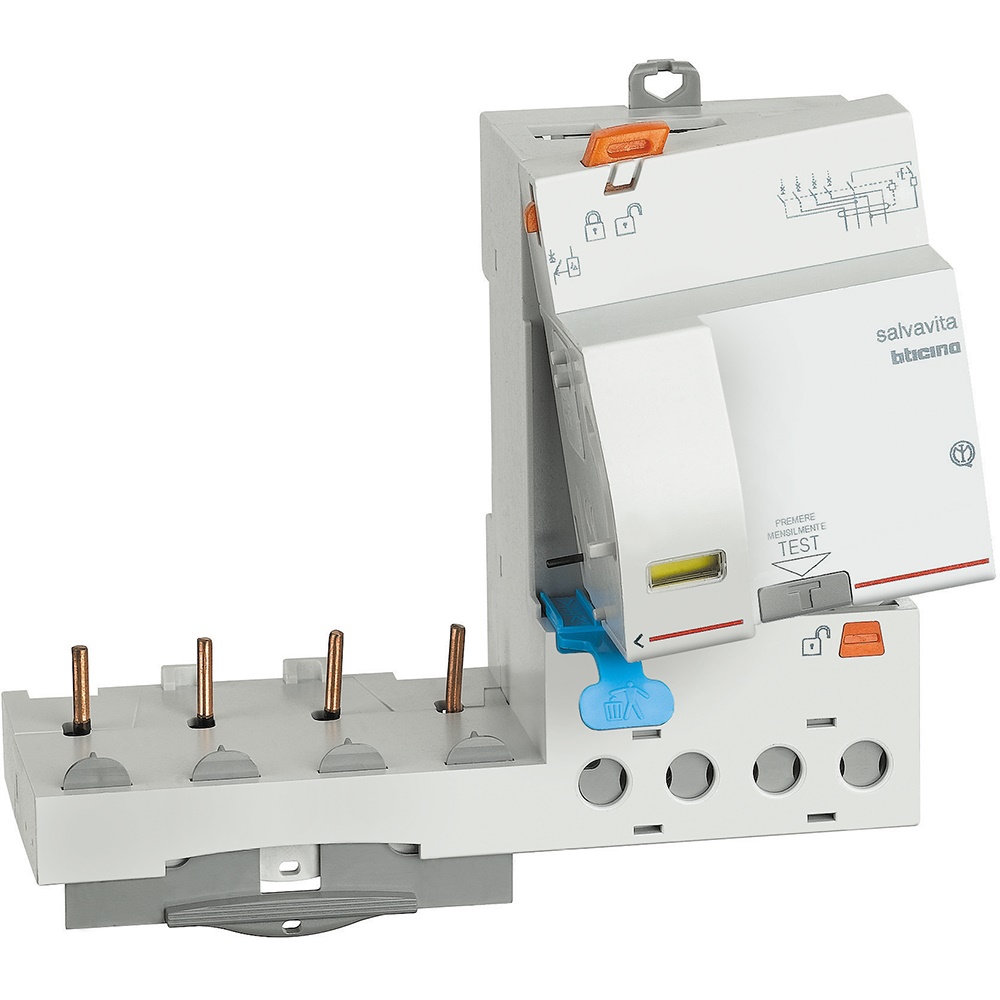Interruttore differenziale 32A 4 poli 500mA tipo AC per impianti elettrici residenziali e industriali