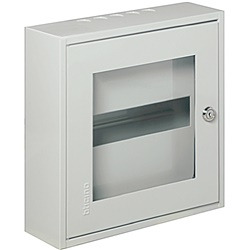 Quadro da parete lamiera 12 moduli DIN portello cristallo applicazioni elettriche industriali e civili