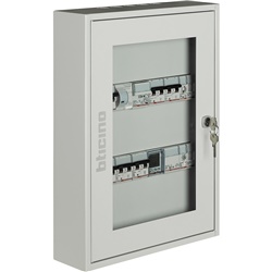 Quadro da parete lamiera 24 moduli DIN portello cristallo protezione impianti elettrici residenziali industriali