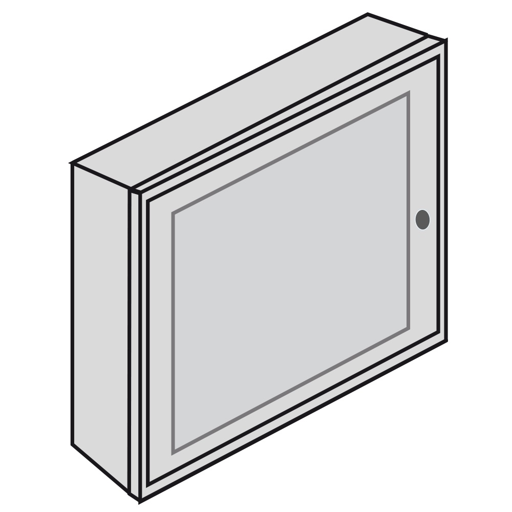 Quadro da parete lamiera 12 moduli DIN grigio RAL 7035 per installazioni elettriche fisse