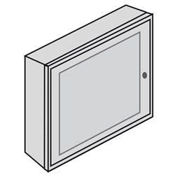 Quadro da parete lamiera 12 moduli DIN grigio RAL 7035 per installazioni elettriche fisse