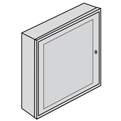 Quadro da parete lamiera 24 moduli DIN grigio RAL 7035 per installazioni elettriche robuste