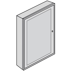Quadro da parete lamiera 36 moduli DIN verniciato RAL 7035 per impianti elettrici industriali e civili