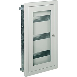 Quadro da incasso lamiera verniciata 36 moduli DIN porta trasparente per installazioni parete residenziali e commerciali