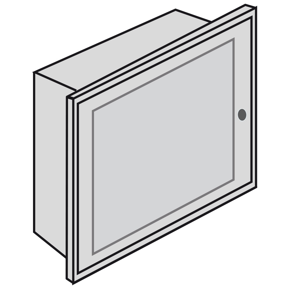 Quadro da incasso lamiera 12 moduli DIN portello pieno grigio RAL 7035 per impianti elettrici interni
