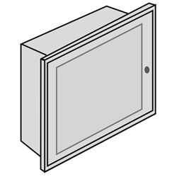 Quadro da incasso lamiera 12 moduli DIN portello pieno grigio RAL 7035 per impianti elettrici interni