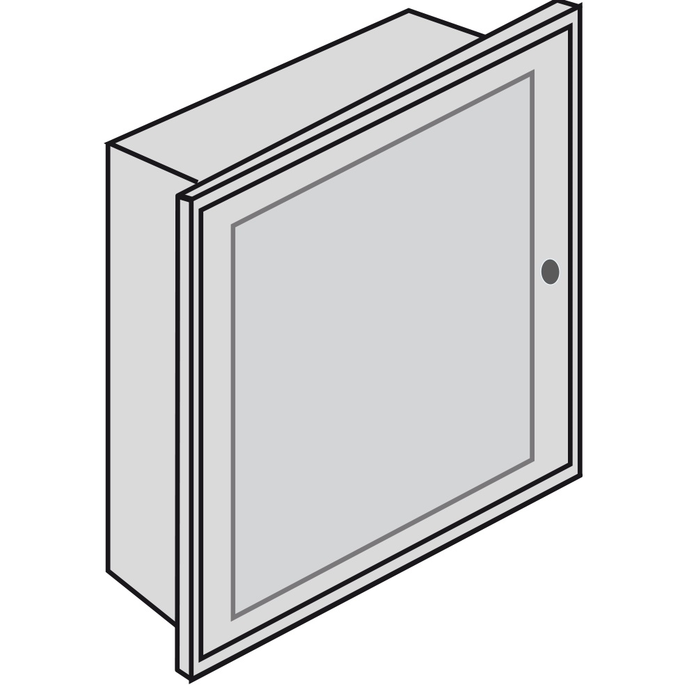 Quadro da incasso lamiera 24 moduli DIN portello pieno per installazione muro