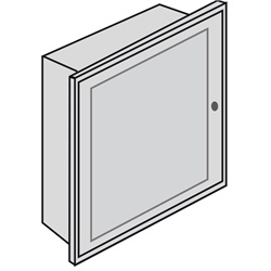 Quadro da incasso lamiera 24 moduli DIN portello pieno per installazione muro