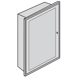 Quadro da incasso lamiera 36 moduli DIN 3 file grigio RAL 7035 per impianti elettrici