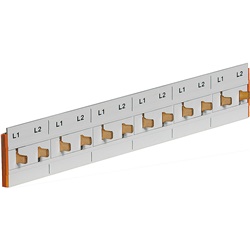Pettine elettrico TIFAST 2 poli 50A 12 moduli DIN per centralini elettrici