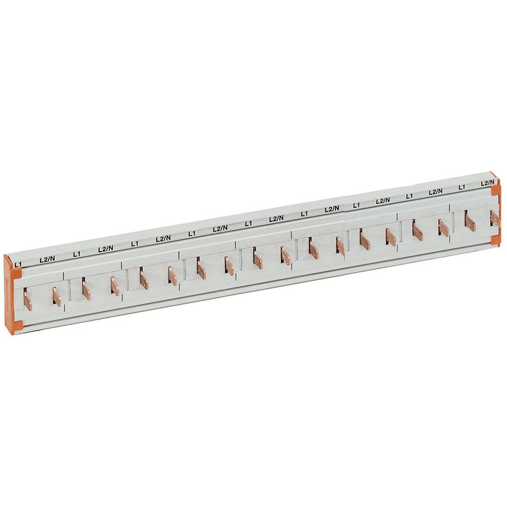 Pettine elettrico TIFAST 2 poli 50A 18 moduli DIN per centralini elettrici