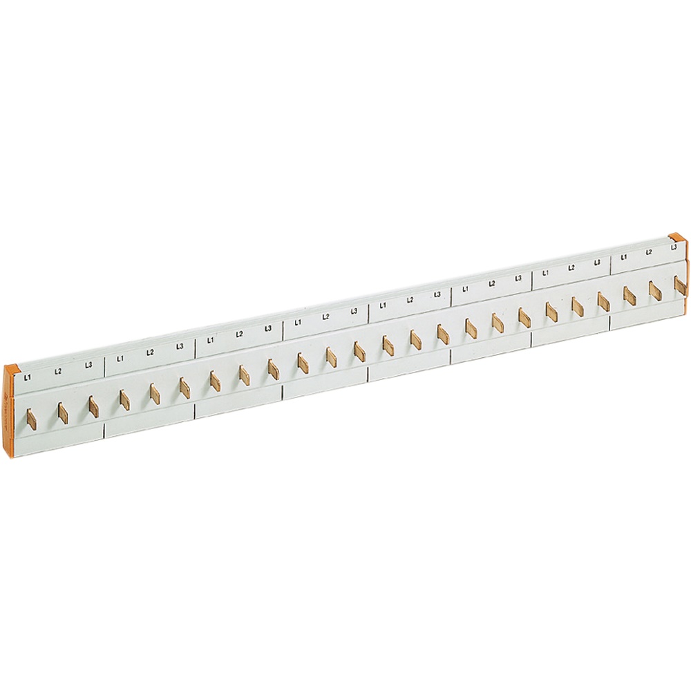 Pettine elettrico 3 poli 80A 24 moduli DIN per impianti elettrici professionali