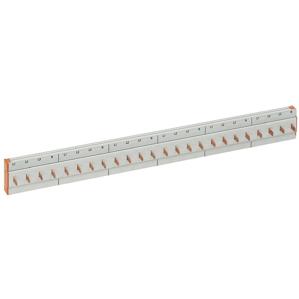 Pettine elettrico 4 poli 80A 24 moduli DIN per quadri elettrici professionali