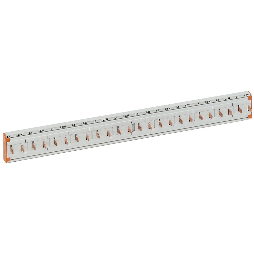 Pettine cablaggio elettrico 2P equilibrato 24 moduli DIN per quadri elettrici
