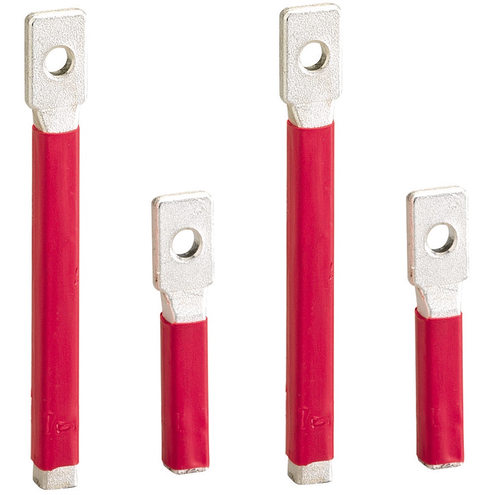 Kit 4pz attacchi posteriori piatti isolati rosso per connessioni elettriche industriali e civili