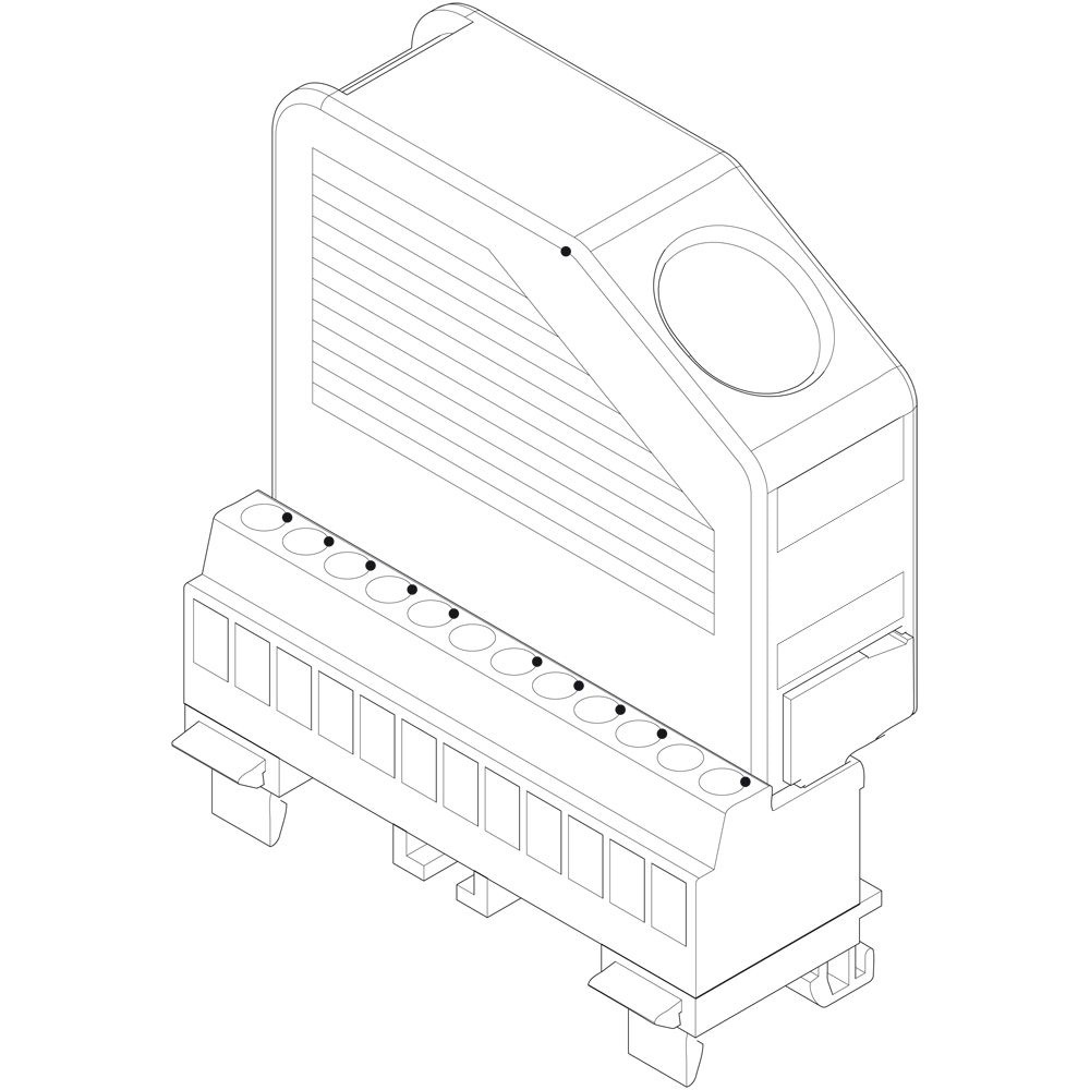 Morsettiera Mega M4 rimovibile 24 pin per connessioni elettriche ausiliarie