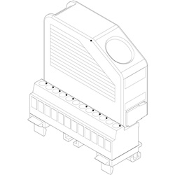 Morsettiera Mega M4 rimovibile 24 pin per connessioni elettriche ausiliarie
