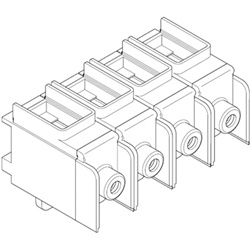 Morsetto Esterno 160A Kit 4 Pezzi per Cavi Flessibili e Rigidi Gamma Europa