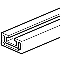 Barra portante alluminio 400A 1600mm profilo a C per impianti elettrici industriali e civili