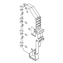 Base plug-in BTDIN 32A 1P+N modulo Easy 250/400 collegamento L1N
