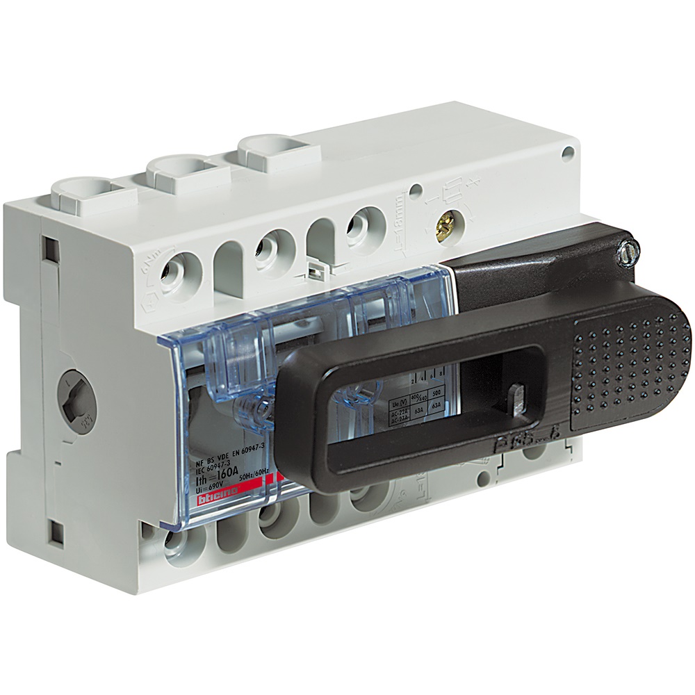 Sezionatore MW160 3 poli 160A 690Vac montaggio frontale per impianti elettrici industriali