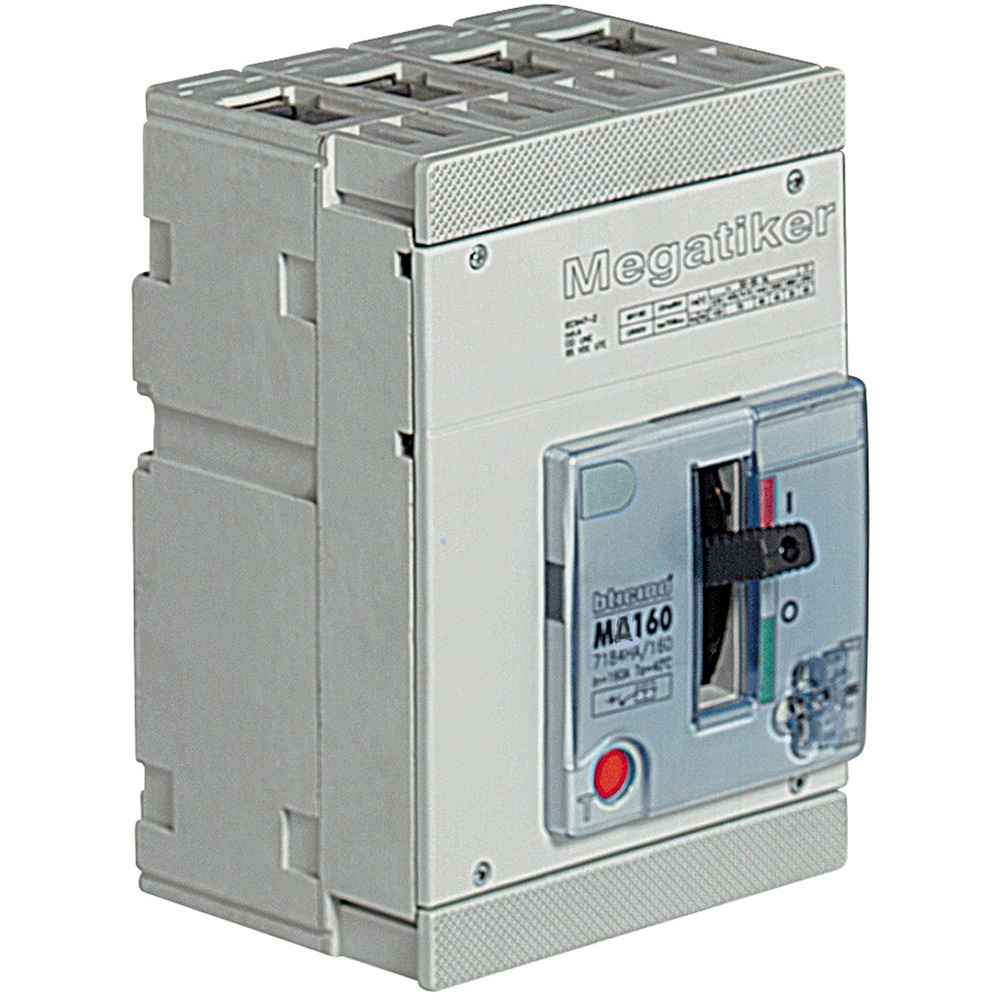 Interruttore magnetotermico MEGA MA160 3P+N 100A 36kA protezione impianti elettrici trifase residenziali industriali