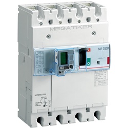 Interruttore magnetotermico differenziale 3P+N 250A 36kA per impianti industriali e commerciali