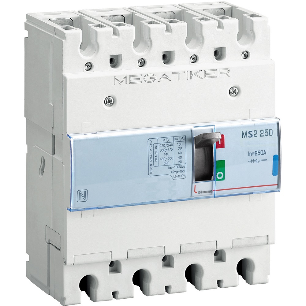Interruttore manovra 4 poli 250A MS2 250 sezionatore scatolato industriale