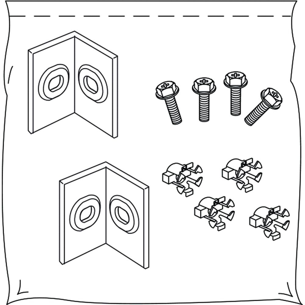Set viti e piastre affiancamento strutture MDX800 e MD per quadri e armadi elettrici