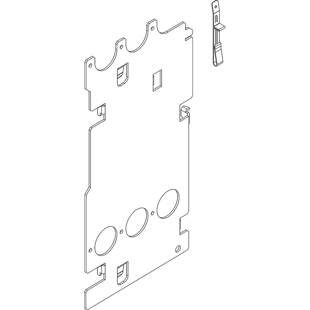 Piastra fissaggio M630 supporto fisso posteriore impianti elettrici resistente perforata