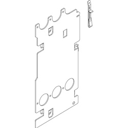 Piastra fissaggio M630 supporto fisso posteriore impianti elettrici resistente perforata