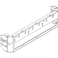 Piastra scorrevole Megatiker 600x400mm per montaggio interruttori quadro elettrico