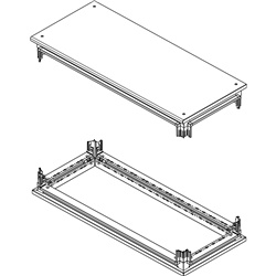 Base testa pannello aperto MAS HDX 350x850mm kit base per armadi elettrici professionali