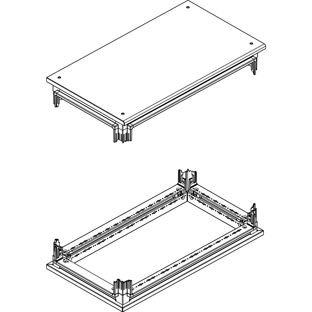 Base testa pannello aperto HDX 600x350mm per armadi elettrici industriali