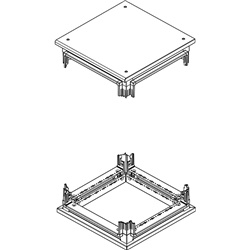 Base testa pannello aperto MAS HDX 850x850mm kit base con pannelli passacavi per armadi elettrici