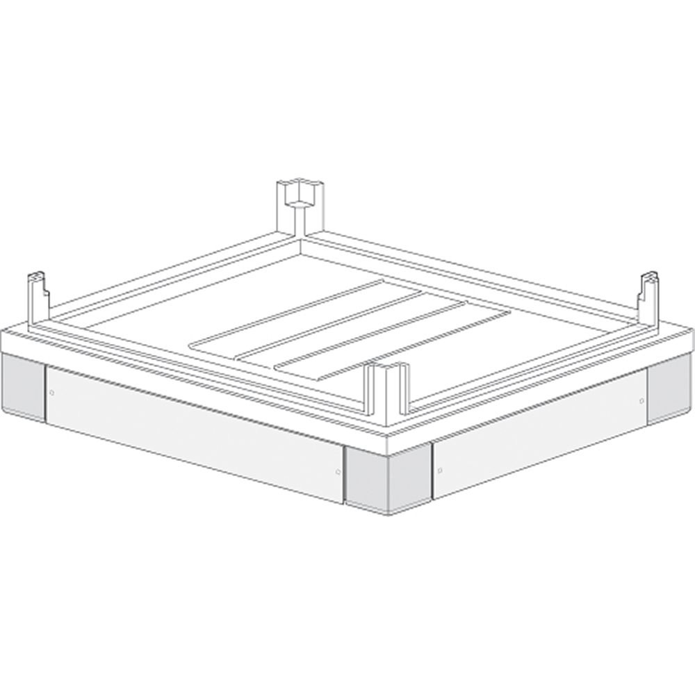 Zoccolo ispezionabile MAS HDX 350x350 mm altezza 100 mm per armadi elettrici
