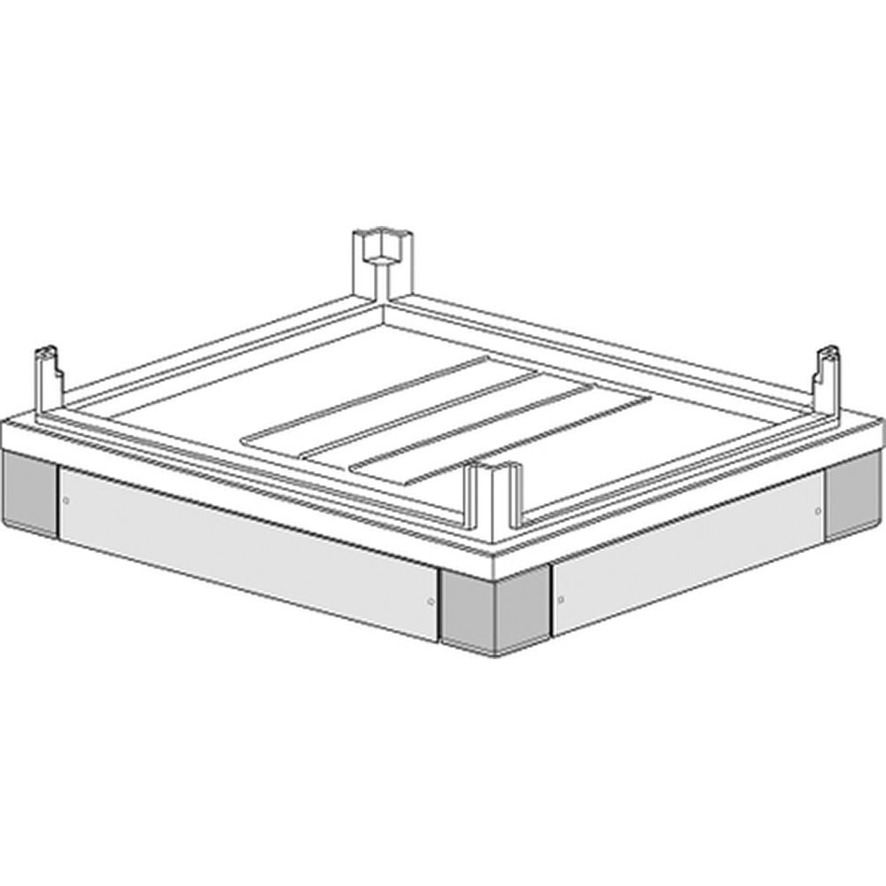 Zoccolo ispezionabile MAS HDX 350x850 mm H 100 mm per armadi elettrici robusto e durevole