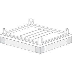Zoccolo ispezionabile 850x850 mm altezza 100 mm per armadi elettrici HDX robusto e sovrapponibile