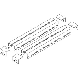 Profilato a U 350 mm materiale resistente per supporto componenti elettrici armadi HDX