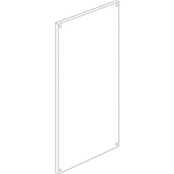 Piastra lamiera piena zincata 850mm per installazione apparecchiature armadi HDX