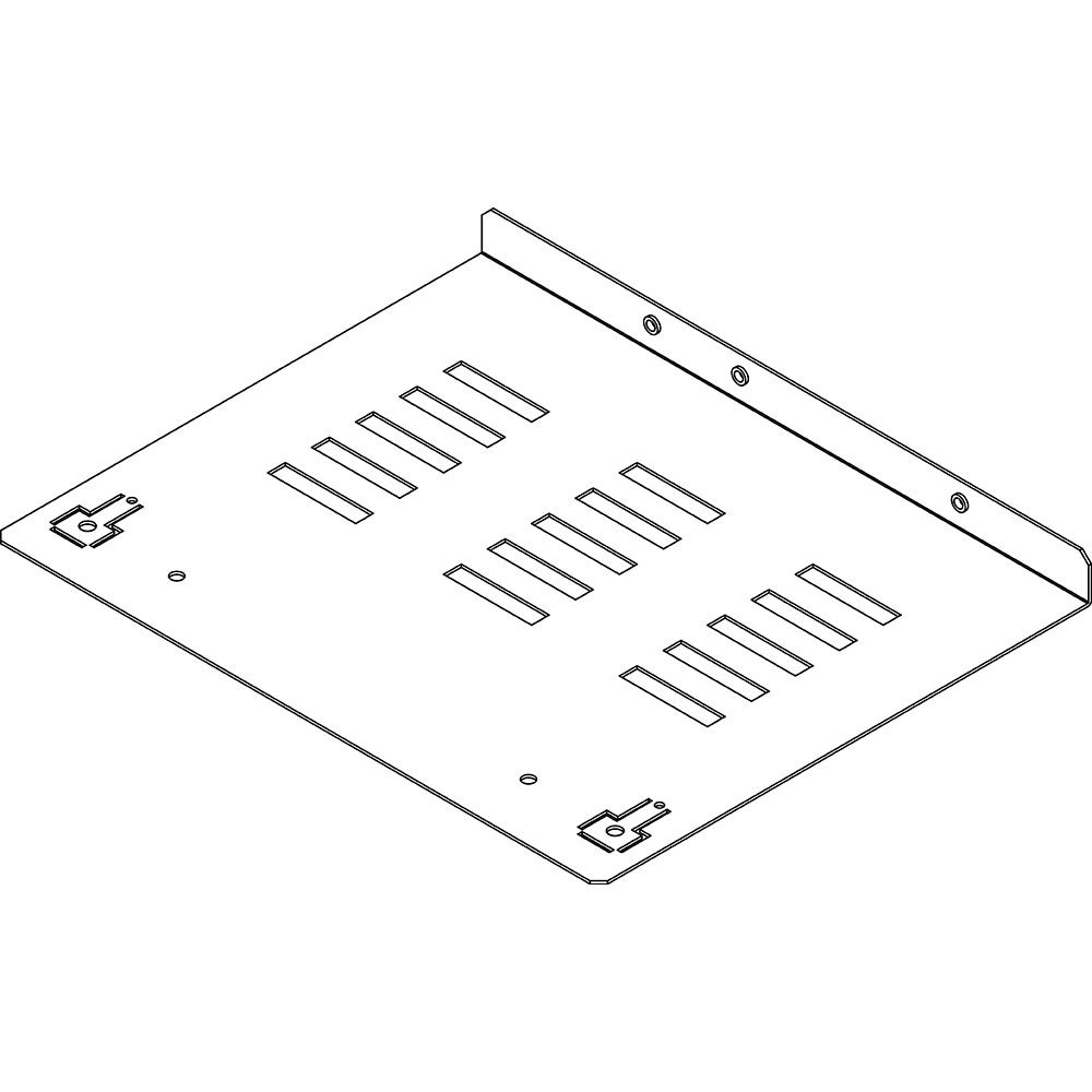Ripiano chiusura fondo barre profondità 600mm resistente ventilato per impianti elettrici industriali e civili