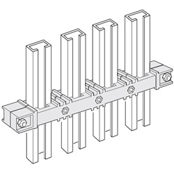 Portasbarre intermedio HDX 1 barra per fase 500-1250A per armadi elettrici