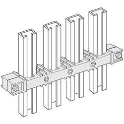 Portasbarre intermedio MAS HDX 2 barre per fase isolamento verticale/orizzontale armadi elettrici 500-1250A