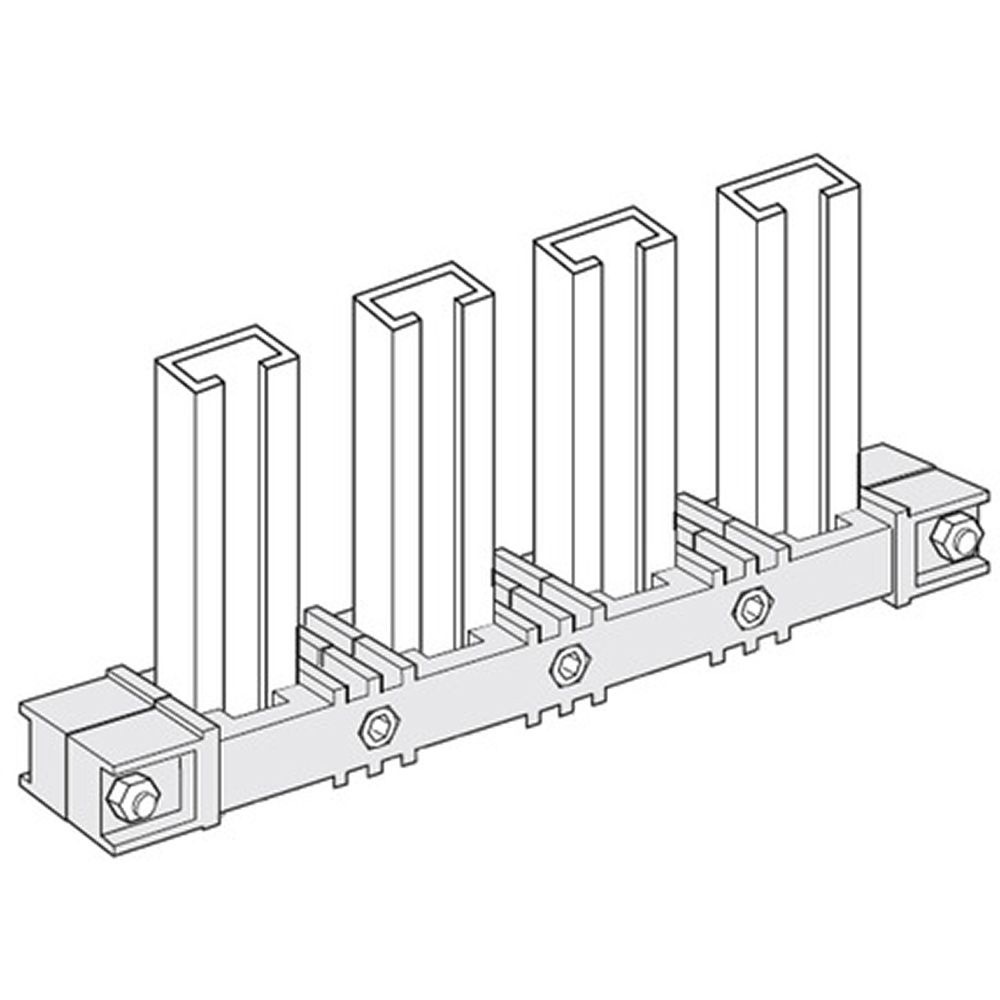 Portasbarre base 2 barre per fase HDX supporto robusto per impianti elettrici fino 1250A
