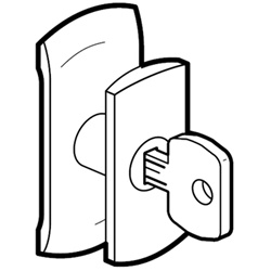 Maniglia a T quadrata IP65 per quadri elettrici robusta e resistente uso industriale