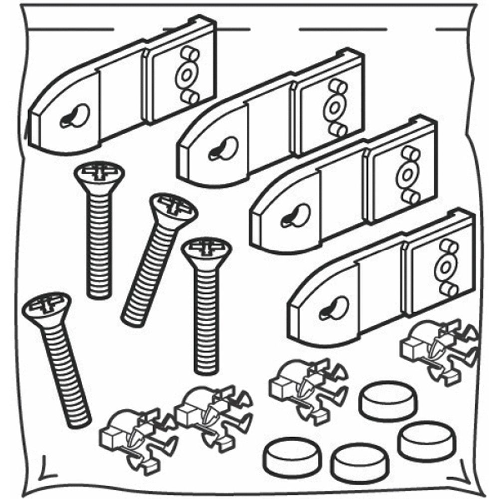 Kit 4 piastre fissaggio muro plastica per quadri elettrici LDX P montaggio stabile e resistente