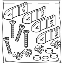 Kit 4 piastre fissaggio muro plastica per quadri elettrici LDX P montaggio stabile e resistente