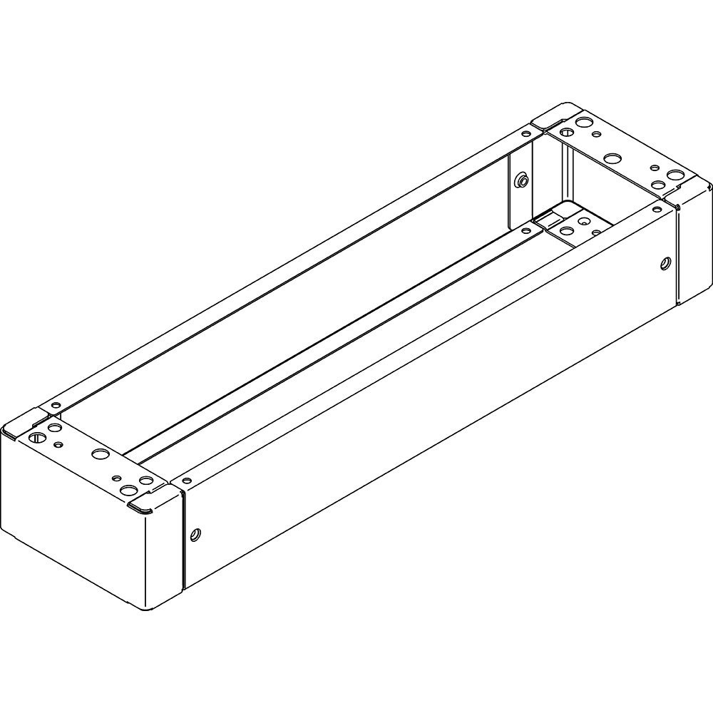 Zoccolo per armadi elettrici LDX400 600x100 mm materiale resistente RAL 7029