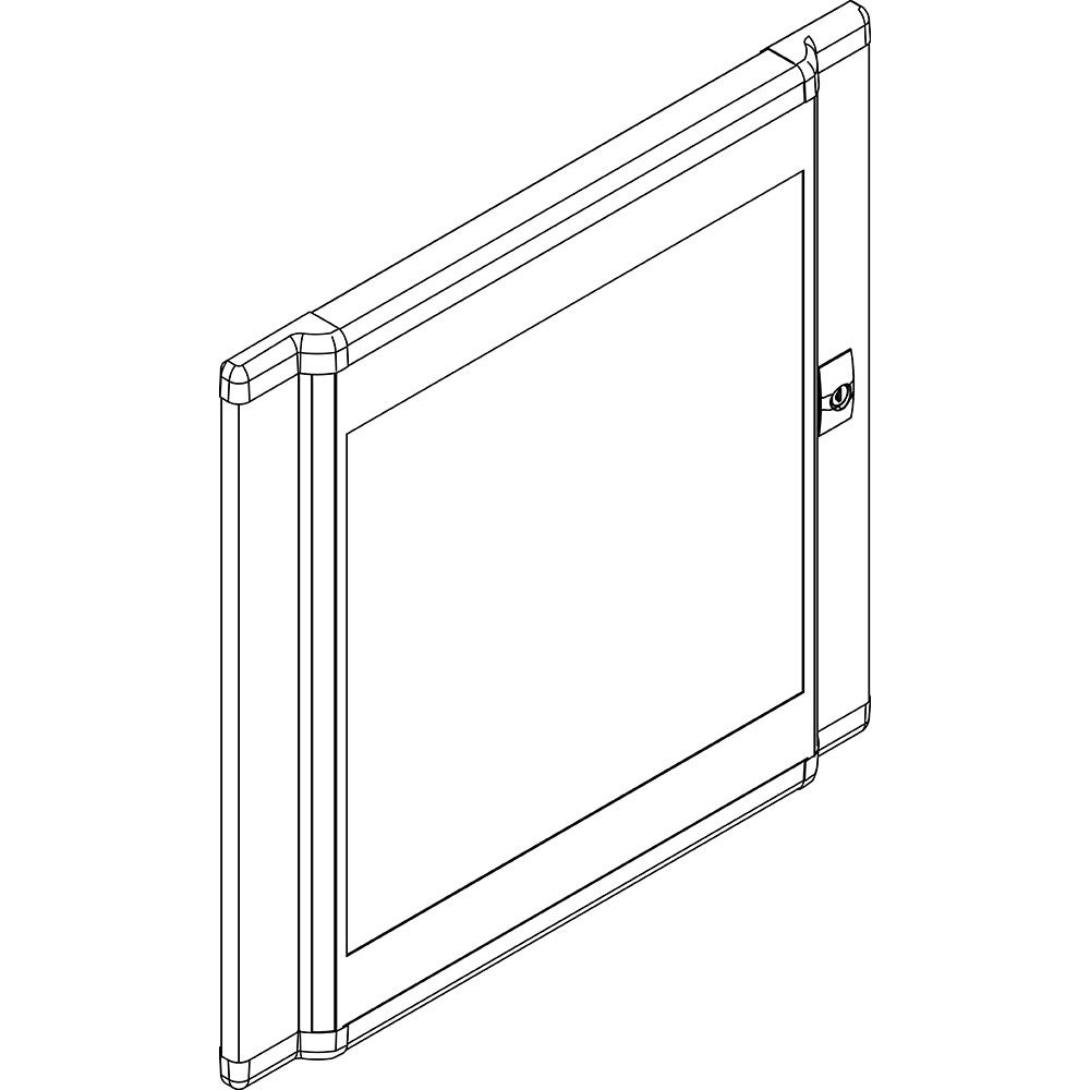Porta bombata vetro trasparente 600x800 mm per quadri elettrici LDX protezione visiva resistente