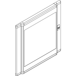 Porta bombata vetro trasparente 600x800 mm per quadri elettrici LDX protezione visiva resistente